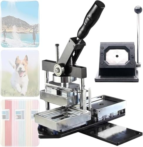 Fridge Magnet Button Badge Making + Paper Cutter + 100pcs Component,DIY Badge Making Kit - Rectangle Fridge Magnets Badge Maker Machine(90x65mm)