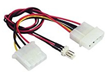 Gembird CC-PSU-5 Interne Molex (4-Pin) Molex (4-Pin) + Lüfter (3-Pin) Netzkabel