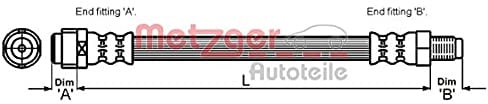 Bremsschlauch METZGER passend für MERCEDES CLS