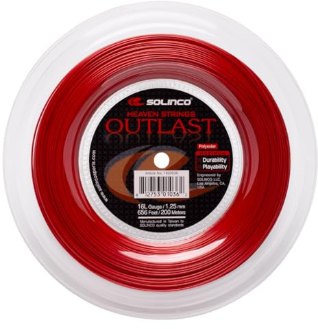 Solinco Saitenrolle Outlast, Rot, 200 m, 0555020120800006