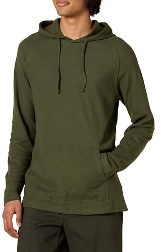Amazon Essentials Men's Long-Sleeve Slub Thermal Pullover Hoodie (Previously Goodthreads), Olive, XS