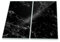 Herdabdeckplatte Abdeckung Ceranfeld Abdeckplatte Schneidebrett 2-Teilig 60x52 Marmor Schwarz- Weiss Spritzschutz Glasplatte Ceranfeldabdeckung Herdschutz Sicherheitsglas Glasschneidebrett 2x30x52