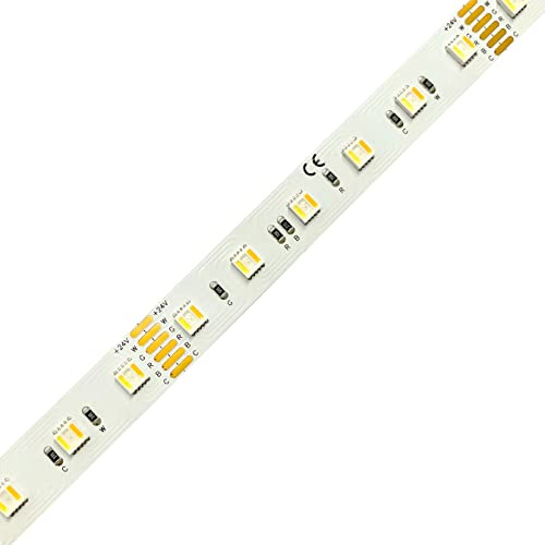 lighteu RGB CCT, RGB + warm white and rgb cold white 5 in 1 LED Strip IP20, 24V, 5 meter, 60 LED/m