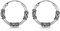 Amberta Damen Bali Creolen Ohrringen aus 925 Sterling Silber: 20 mm Muster mit Drei Drähten