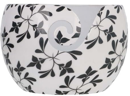 Cuenco de Hilo Black Leaf de Scheepjes, 15x10 cm - 1 unidad