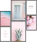 Papierschmiede® Mood Poster Set La Vie En Rose, Bilder Wohnzimmer Deko Schlafzimmer, 2x DIN A3 und 4x DIN A4, Rosa Ananas Pfingstrosen - ohne Rahmen