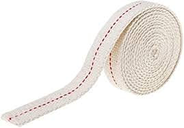 Oberstdorfer Glashütte Flachdocht, Baumwolle, Breite 12 mm, Länge 500 mm, geeignet für unsere kleine Öllampe mit Spiegel in Messinghalterung Höhe 30 cm