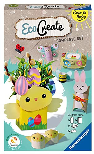 Ravensburger EcoCreate 18439 - Spring Time - DIY Bastelset für Kinder ab 6 Jahren - Geburtstagsgeschenke, Deko selber basteln