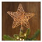 COM-FOUR® Deko Stern Weihnachten - Weihnachtsdekoration Stern aus Metall - Aufsteller Weihnachtsstern mit Glitzer
