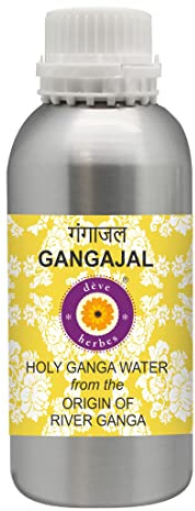 Deve Herbes Gangajal - Gangajal, acqua da origine del fiume Ganga a Devprayag, in bottiglia di alluminio, 1250 ml
