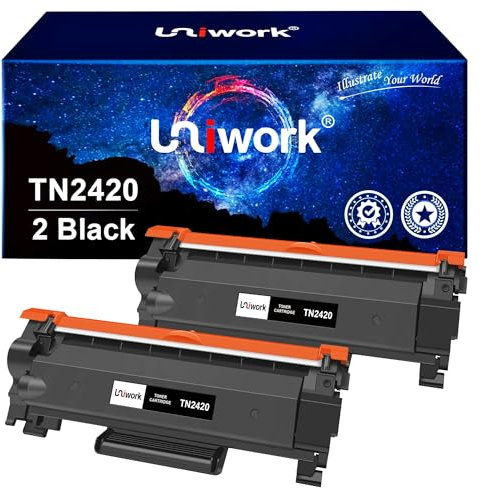Uniwork TN2420 TN-2420 L2710DW Toner für Brother TN2420 TN-2420 TN2410 TN-2410 Toner, für Brother MFC-L2710DW HL-L2350DW DCP-L2530DW MFC-L2710DN MFC-L2730DW MFC-L2750DW HL-L2370DN DCP-L2510D, 2Schwarz