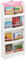 Relaxdays Bücherregal Kinder, HxBxT: 124 x 50,5 x 15 cm, 4 Fächer, MDF, Kinderbücherregal mit Schwan-Motiv, weiß/rosa