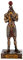 BEAUTIFUL GREEK STATUES Thoth Ägyptischer Gott Kunstharz-Figuren, handbemalte Bronze-Miniatur-Statue, 8,3 cm
