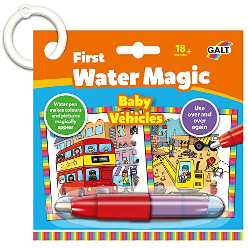 Galt, First Water Magic - Baby Vehicles, Colouring Books for Children, Ages 18 months Plus