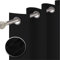 funky gadgets Blackout Curtains for Bedroom 54 Inch Drop Thermal Insulated Eyelet Curtains & Drapes Black Out Curtain for Kitchen, Living Room 2 Panels (66x54 Inch Black)