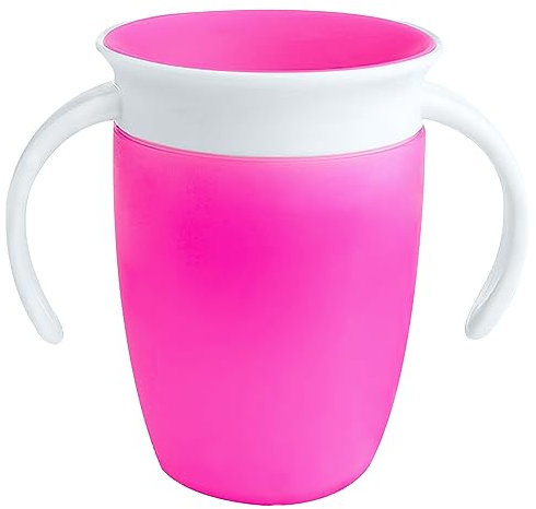 Gobelet à boire pour bébé, 360 degrés d'étanchéité double poignées gobelet en silicone pour bébé capacité de 240 ml tasse d'entraînement pour bébé pour les voyages à la maison(1#)