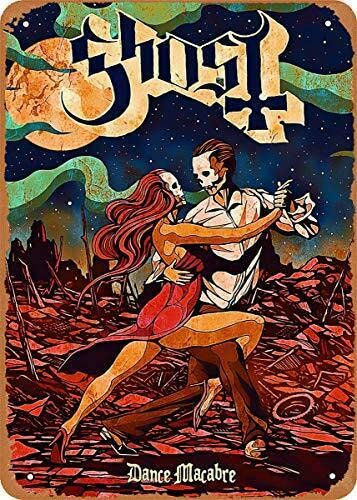 Bioprocess Band Ghost Townposter Age Vintage Look Blechschild Bar Cafe Vintage Metallschild Poster 20,3 x 30,5 cm