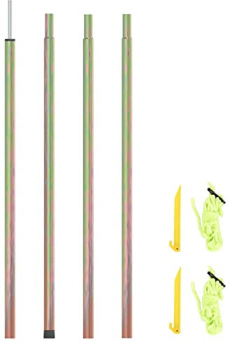 Tidyard Asta,Telescopica,per Tenda da Sole,Vela Parasole,Tenda da Campeggio,200 cm in Acciaio Zincato,Asta Telescopica per Tenda ca Campeggio,Vela Parasole,Esterno
