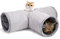 Nobleza Katzentunnel, 3-Wege Faltbar Katzentunnel mit 1 Loch und Katzenspielzeug Ball, T-förmiger Katzenspieltunnel für Katzen, Kaninchen und Meerschweinchen, Grau