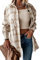 HVEPUO Bluse Damen Hemdjacke Oberteile Elegant Blusen Longbluse Flanellhemd Hemd Karohemd Blusenshirt Holzfällerhemd Hemdbluse Karobluse Kleidung 2023 Braun M