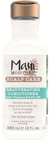 Maui Moisture Scalp Care Rejuvenating Conditioner, Soothing Curly Hair Conditioner with Vitamin E, Pro-Vitamin B5 & Aloe Vera, Silicone-Free, 13 fl. oz
