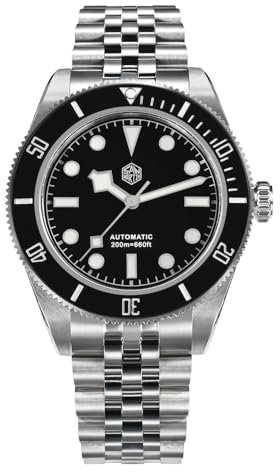 San Martin BB Diver Classic Herren-Armbanduhr, 40 mm, NH35, automatisch, mechanisch, Saphir, wasserdicht, Grün / Schwarz, V 2, modisch