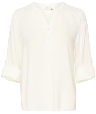 KAFFE Langarm-Bluse Kamilia 40, Chalk