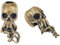 SUPERFINDINGS 2 Stück Totenkopf Schwert Lanyard Perle EDC Charm Perle Messing Europäische Perlen Bronze Großes Loch Perlen Paracord Schnur Werkzeugperle für Halloween Schmuckherstellung