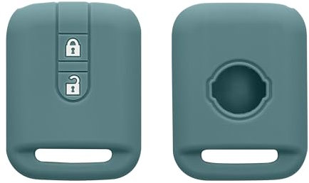 kwmobile Accessoire clé de Voiture Compatible avec Nissan 2-Bouton - Coque en Silicone Souple pour Clef de Voiture Arctic Night