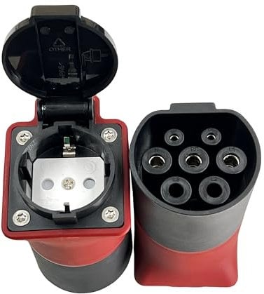 Adattatore V2L per EV, Scaricatore Tipo 2, Adattatore da 3,5KW 16A 220V dal Veicolo al Carico Adattatore da Tipo 2 a Schuko V2L Converti Adattatore Scarico EV Compatibile con MG EV.