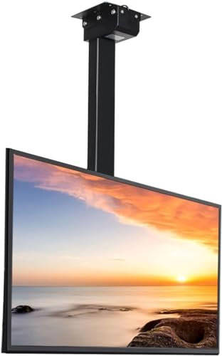 MaiBuL LNNW Decken-TV-Halterung, höhenverstellbare motorisierte Decken-TV-Halterung, Fernbedienung und Dual-Control-Schalter für die meisten Flachbildfernseher