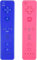 AUFGLO Retro Wii Controller 2 Pack Wii u Remote mit Silikongehäuse und Handgelenksgurt (Rot + Hellblau)