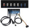 NIZUUONE Panneau Avant de Lecteur Optique USB3.0, 5.25 Pouces, HUB à 7 Ports, 19 Broches à 2 Ports U3 + 4 Ports U2, Panneau de Rapide pour Ordinateur de Bureau
