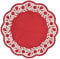Demmler Tortenspitzen - Rund - Tortendekoration - Tortenunterlage - Ø 36 cm - Farbe: Rot - 30 Stück - Made in Germany