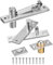 QUARKZMAN Porte Pivot Charnières Caché Porte Charnières pour Bois Portes 360 Degré Inox Acier Argent 1 Ensemble
