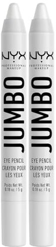 Jumbo Eye Pencil, strahlender Eyeliner, auch als Lidschatten, Base oder Highlighter geeignet, ohne Zerren oder Verblassen, Cremelidschatten in Weiß, 2er-Set, Milk 604A, 2x 5 g