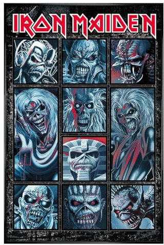 Grindstore Iron Maiden Ten Eddies Maxi Poster - Black Gloss Framed