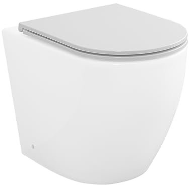 Copriwater originale slim in termoindurente bianco lucido con chiusura soft-close e sgancio rapido, linea FLAN