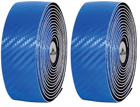 TRIWONDER Fahrrad Lenkerbänder, 2 Rollen, rutschfest, stoßdämpfend, für MTB, Rennrad, Weiß (Blau)