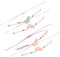 EnixwH 4 Stück Freundschaftsarmbänder, Damen Armbänder für Mädchen, Geflochten Freundschaft Armbänder Verstellbare Freundschaftsarmband, Schmetterlingsarmband für Damen Freunde (Rosa Weiß)