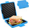 Microwave Toastie Sandwich Maker, Silicone Microwaveable Cookware Wireless Toastie Maker, Heatwave Technology Sandwich Toaster, Nonstick Plate Sandwich Maker for Cooking Crispy Sandwiches (Blue)