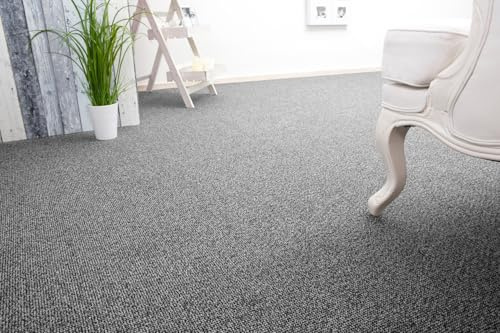 andiamo Auslegware Teppichboden Meterware Carlos - Teppichboden Auslegware & Teppich Meterware - Auslegware Teppich Meterware 4m & 5m breit - 500 x 400 cm,Grau