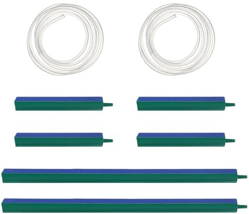 INNAL 6 Pcs Bulleur Aquarium Bulleur pour Aquarium Pierre à Air pour Aquarium Air Stone Diffuseurs d'eau pour Aquarium avec 2 Tuyau für Aquarium pour Pompe à Air Fish Tank Hydroponique Aquarium