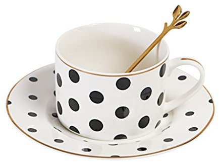 Juego de Tazas de café a Rayas Europeas, Plato de Porcelana de Hueso de cerámica, Taza de té de la Tarde Inglesa, Olla apilable