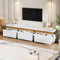 Generisch Moderner Lowboard TV-Schrank mit Marmor-Opt
