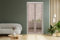 Generico Susanna Home Tenda Antimosche A Pannello con Telaio in PVC, Corde a Perline per Esterno Interno Fili a Caduta Ombreggiante Divisoria Porta Finestra (MARRONE, 100X220)