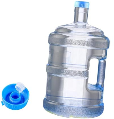 Dickly Dispensador de Agua Botella contenedor de Almacenamiento de Agua Mineral Barril Reutilizable Jarra de Agua de Agua de Agua embotellada para Emergencia, 5l
