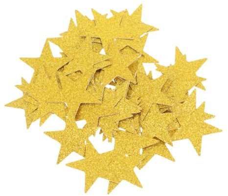 GARIOUANS 100stücke Goldene Glitzerstern-konfetti Papier-Stern-Ausschnitte Zum Basteln Für Sammelalben Grußkarten Tischdekorationen Geburtstagsfeiern Hochzeitsfeiern