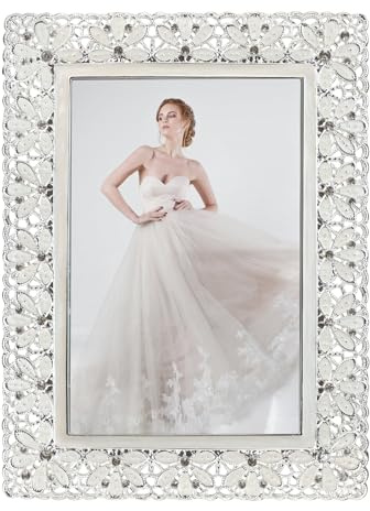 Essovee Vintage Picture Frames 4x6,Metal photo Frame with Floral Decoration HD Glass for Wedding Photos and Personal Portraits Unique Gift Idea Elegant Picture Frames
