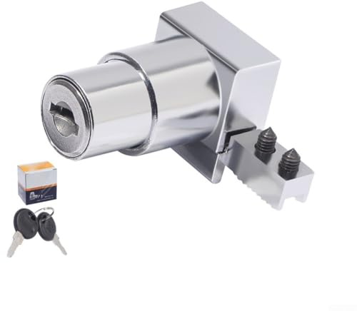Pushpull Kolbenschloss mit Schlüssel für Glasschiebetüren, geeignet für Glasstärke 5 8 mm, bietet Sicherheit ohne Bohren in Vitrinen